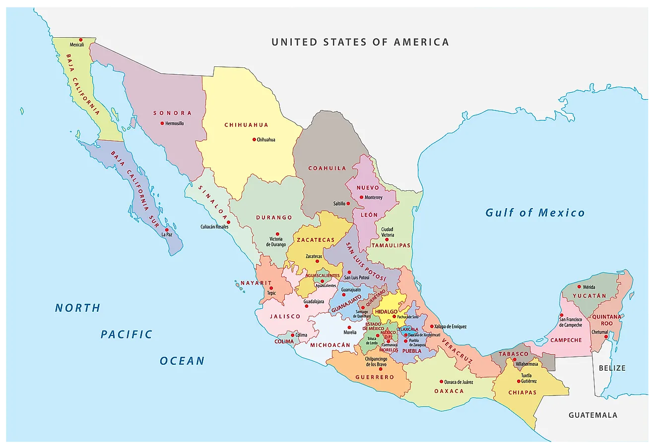 Map of Mexico.