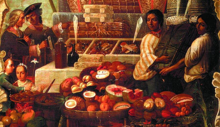 Old mexican picture of food